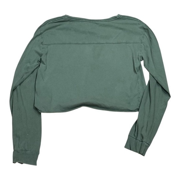 PINK Victorias Secret Shirt Womens Small Long Sleeve Love Pink Cropped Top - Picture 8 of 8